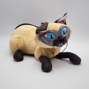 DISNEY STORE SI SIAMESE CAT LADY & THE TRAMP STUFFED ANIMAL PLUSH TOY 17" SEE PH - Picture 1 of 9
