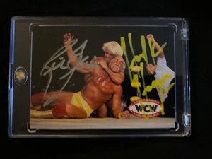 WWE WWF WCW HULK HOGAN vs. RIC FLAIR Duo-signierte AUTO Autogrammkarte JSA authentisch - Bild 1 von 5