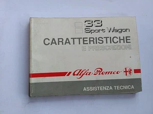Manuale Alfa Romeo 33 Sport Wagon Caratteristiche E Prescrizioni 1/90 - Foto 1 di 3
