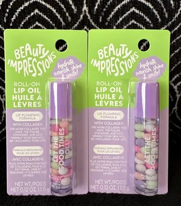 2er Pack UNSERE BEAUTY IMPRESSIONEN ROLL-ON KOLLAGEN LIPPENÖL GLANZ AUFPOLSTERN LIPGLOSS - Bild 1 von 10