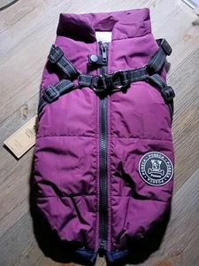 Poseca Cappotto per Cani Fodera in Pile con Imbracatura Integrata Taglia M Viola per Cani di Piccola Taglia - Foto 1 di 16