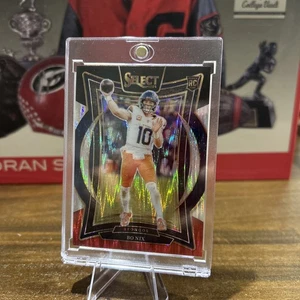 2024 Panini Select - Concourse Bo Nix #30 Black & Red Shock Prizm (RC) - Bild 1 von 2