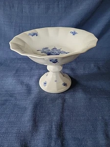 GECHIPPT Royal Copenhagen blaue Blumen eckig geriffelt Dänemark Standfuß Kuchenständer - Bild 1 von 19