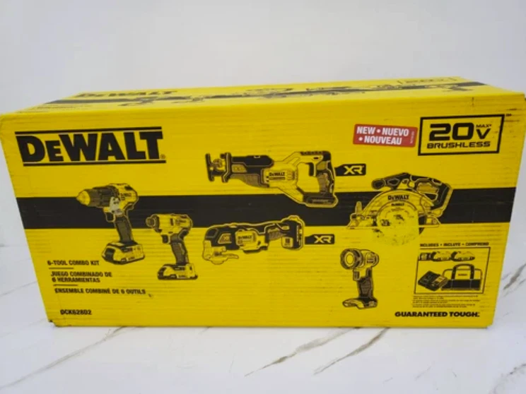 NEW DeWalt DCK628D2 20V MAX Lithium-Ion Brushless Cordless 6-Tool Combo Kit - Image 1 of 4