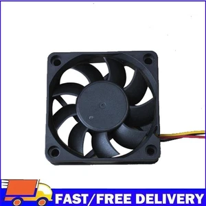 60x60x15mm 3 Pin 12V Case Computer Cooler Cooling Fan PC Black E - Afbeelding 1 van 10