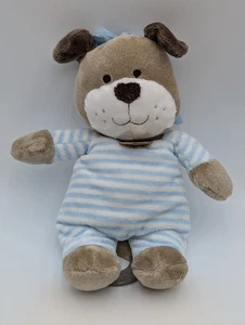 Carters Dog Musical Crib Plush Blue Stripes Stuffed Animal Toy - Picture 1 of 7