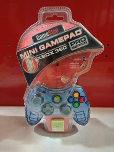 Gamestop Microsoft XBOX 360 Wired Mini  Controller Pro Blue W/Rubber Grips E1 - Picture 1 of 2