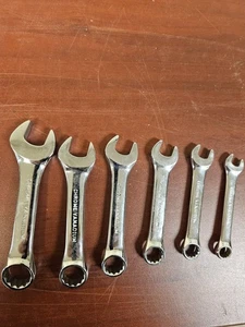 Meccanica Scelta 6 PEZZI CHIAVI COMBINATE STUBBY ESTREMITÀ IN SCATOLA E ESTREMITÀ APERTA SAE  - Foto 1 di 2