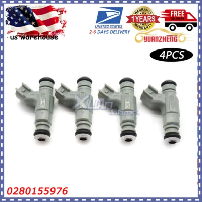 Nuevos inyectores de combustible 4pcs para 2001-2003 Chrysler PT Cruiser 2.4L L4 Gas 0280155976 Foto 1 de 4