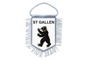 Mini banner flag pennant window mirror cars country banner switzerland st gallen - Picture 1 of 1