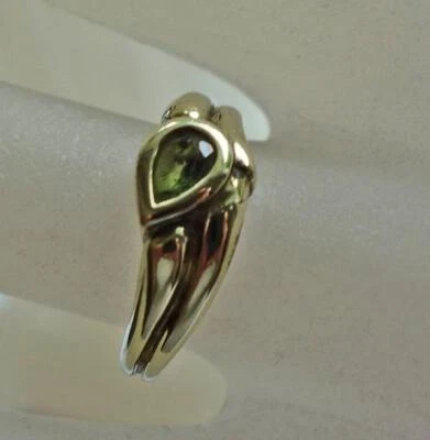 *Ring mit Peridot in aus 8 Kt 333 Gelbgold Tropfen Damen Ringe Gr.52 - Bild 1 von 4