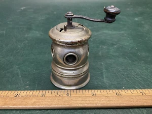 Rare Antique Buckle Plates Brass Pepper Mill Grinder Hand Cranked - Picture 1 of 10