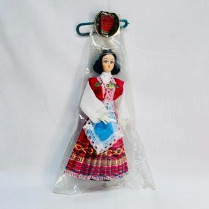 VTG NIP Collectible Souvenir Greek Doll Traditional Macedonia Greece 2"Wx2"Lx7"H - Picture 1 of 12