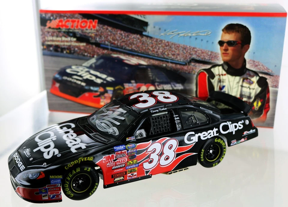 Kasey Kahne #38 Great Clips 2004 Intrepid Club Car 1-24th scale.  Autographed - Image 1 of 2