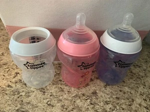 Tommee Tippee 5 oz.(3) & 9 oz.(3) Bottles Set of 6 Pre-owned - Picture 1 of 2