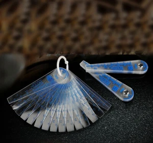 PVC 1Set(13/18/20/23/25 Blatt)Plastic Feeler Gauge 0.05mm-3.00mm Thickness Gauge - Picture 1 of 17