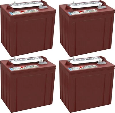 x4 | Trojan T-125 T125 6 Volt 240 Ah Flooded Lead Acid Deep Cycle Battery - Image 1 of 4