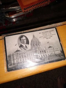 1909 John Albert Johnson, 3 term Democrat Governor MN, post mortem postcard - Picture 1 of 2