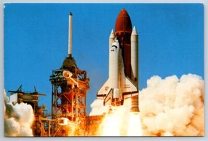 Space Shuttle Challenger Blast Off, STS 6 Maiden Voyage, Florida, NASA, Postcard - Picture 1 of 2