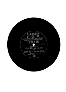 SAMANTHA FOX - TOUCH ME / DO YA DO YA ECT. UK ORIG 1986 7" FLEXI-DISC. VG+ - Picture 1 of 3