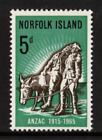 1965 Norfolk Island Gallipoli Stamp Sg 58 Muh
