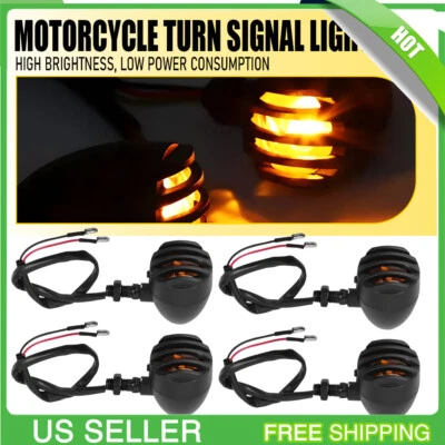 Lámpara indicadora de señal de giro delantera y trasera ámbar para Honda Yamaha Suzuki Kawasaki Foto 1 de 4