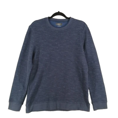 NUEVO CON ETIQUETAS $65 ALFANI Sudadera Texturizada MEDIANA Azul Pullover Cuello Redondo Algodón Foto 1 de 4