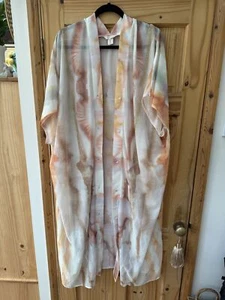 Ladies H&M Size M/l Multicolour Button up Kimono/Cover Up/Dress - Picture 1 of 2