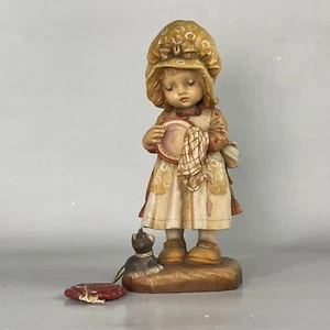 Anri "Helping Mother" 6.5" Hand Carved Wood Figurine By Sarah Kay 124/2000 - Picture 1 of 13