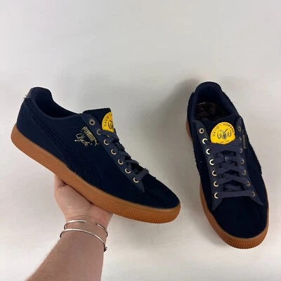 Puma x Clyde mens size 12 blue wool black history month athletic sneakers shoes - Image 1 of 4