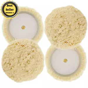 6" 100% Wool Hook&Loop Grip Buffing Pad For Compound Cutting&Polishing pack..... - Picture 1 of 12