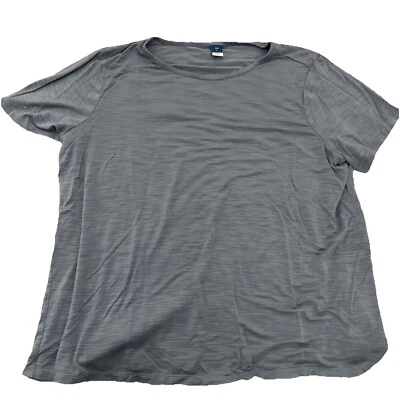 Blusa Camiseta Top Para Mujer Old Navy Luxe Grande Azul Periwinkle Elastizada Básica Foto 1 de 3