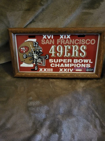 Vintage San Francisco 49ers Super Bowl Champions NFL Wall Clock (Tested - Works) Cover