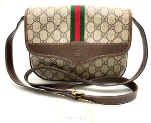 Authentic Gucci GG Supreme Sherry Line PVC Leather Brown Shoulder Bag GPJ040124 - Picture 1 of 19