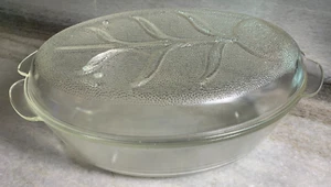 Rare Antique Vintage Mid Century Modern MCM Glass Turkey Pot Dutch Oven Roaster - Picture 1 of 15
