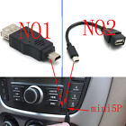 USB 2.0 Female to Mini USB Male Cable Adapter OTG Port Data Car Audio Tablet