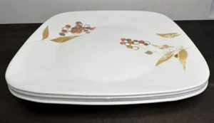 4 Corelle Autumn Berries 10.5" Square Dinner Plates - Picture 1 of 4