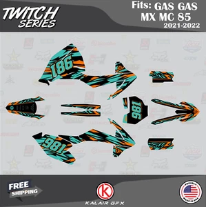 Graphics Kit for GASGAS MC85 MC 85 2021 2022 2023 Twitch Series - Teal - Picture 1 of 6