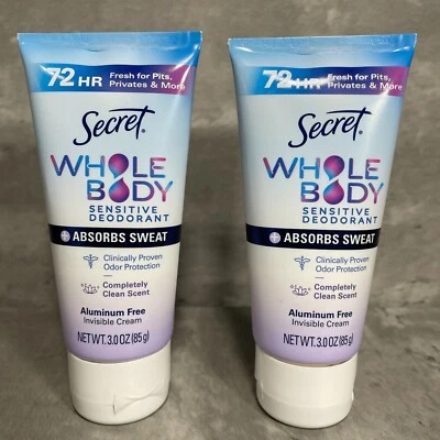 Secret Whole Body Deodorant Cream for Women Aluminum Free Completely Clean Scent - Image 1 of 4