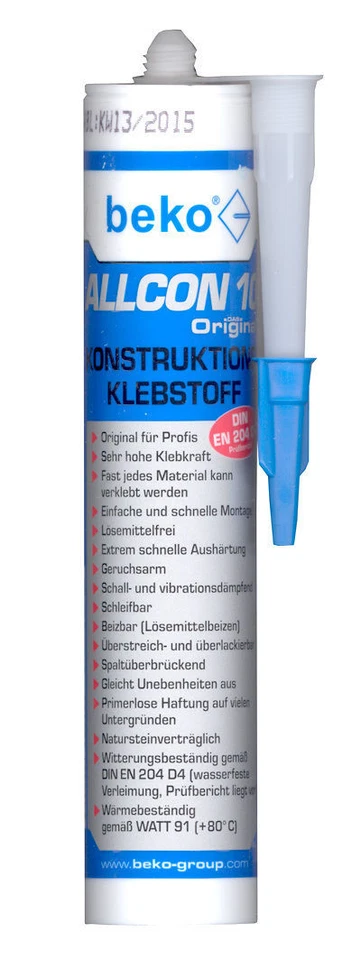 310 Ml Beko Allcon 10 Konstruktionsklebstoff 310ml 260100310