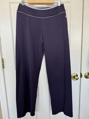 Adidas Track Yoga Pants ATS Dry Thermo Syst Purple & Gray Medium EUC 31" Inseam - Image 1 of 4