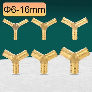 Brass 'Y' Hose Joiner Barbed Splitter Connector Air Fuel Water Pipe Gas Tubing - Bild 1 von 8