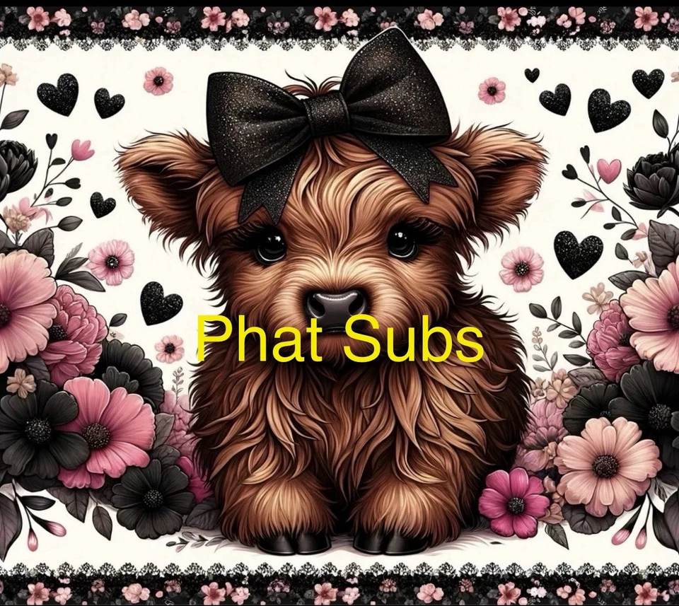 Arco de vaca Highland envoltura vaso de sublimación 20 oz listo para presionar transferencia de calor Foto 1 de 1