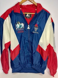 Vintage 1996 Atlanta Olympic Torch Relay Starter Jacket Size Medium - Picture 1 of 10