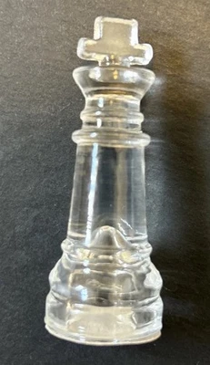 Clear Glass Chess King – Replacement Chess Piece 60mm - Image 1 of 2