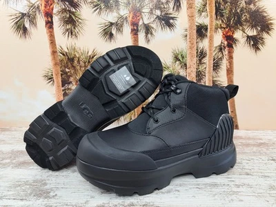 UGG Neumel x 混合踝靴黑色皮鞋女式 9 码全新  — 第 1/4 张图片