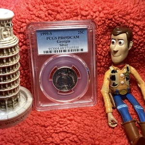 1999 S PCGS PR69CAM 90% ARGENTO GEORGIA SPEDIZIONE GRATUITA ⛴️ 💨 - Foto 1 di 2