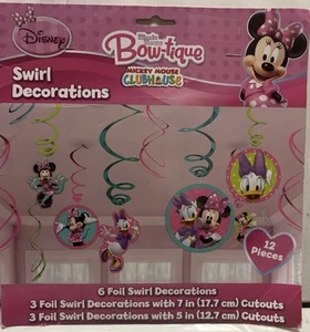 Disney Minnie Mouse Bow-tique 12ct. Remolino Decoraciones Fiesta Suministro Envío Gratis - Imagen 1 de 4
