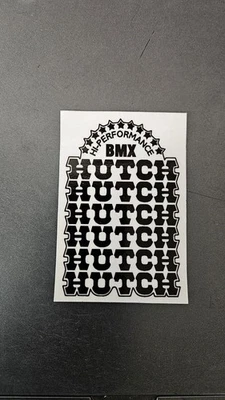 Calcomanía BMX Hutch Headbage negra de colección GT Redline Haro Skyway Mongoose Race Inc Foto 1 de 3