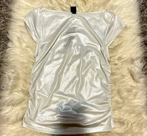 White Shimmery Top Size:S - Picture 1 of 1